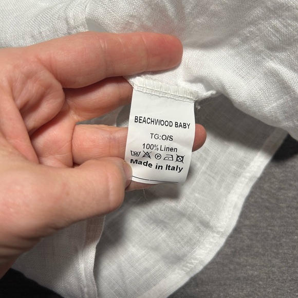 NEW BEACHWOOD BABY playa tank top in blanco one size White Linen - Picture 9 of 12